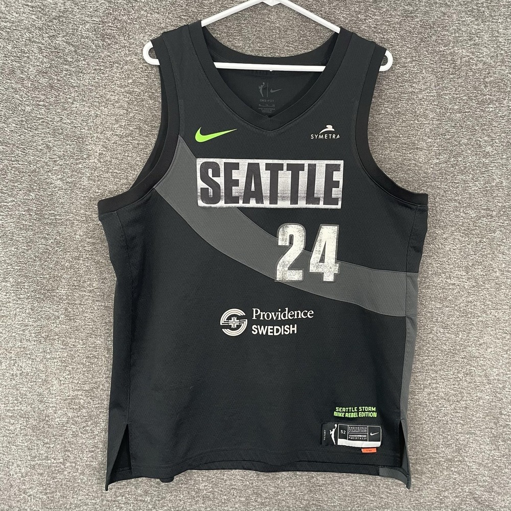 Seattle Storm Jersey XL (52) Black WNBA Basketball Nike Loyd 24 Rebel Edition
